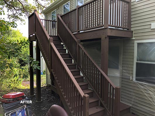 Exterior Stairs Painting After
