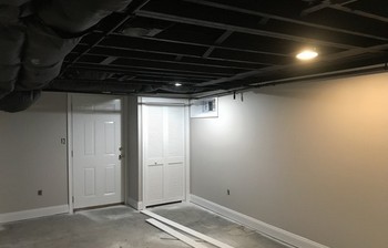Painting Basement with Unfinished Ceilings in Burlington